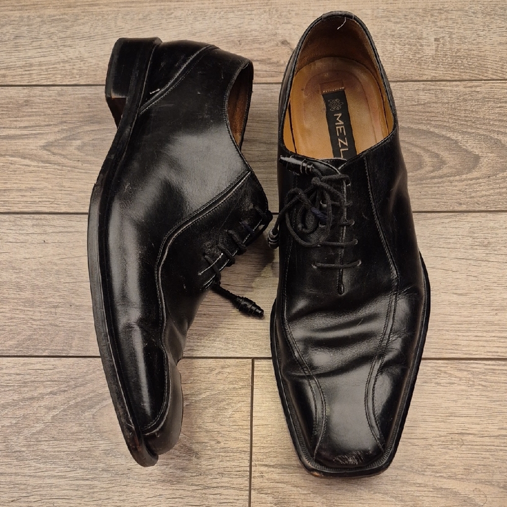 MEZLAN Spain Pravia Black Leather Sz 11 M Mens Lace‎ Up Dress Shoes
